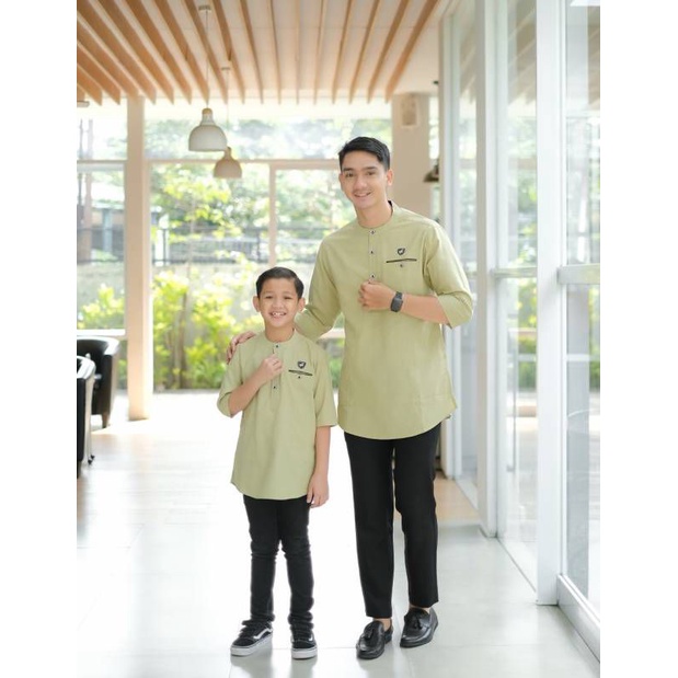 [MAJMA] Kurta Oemar SAGE | KURTA AYAH | bahan baby kanvas premium