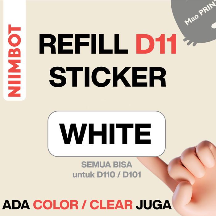 

(D11) WHITE Sticker Thermal Label Sticker for Niimbot D11 - Refill