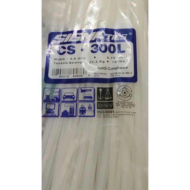 

Terlaris Kabel Ties Sigma (Cs-300L)/Kabel Ties Sigma