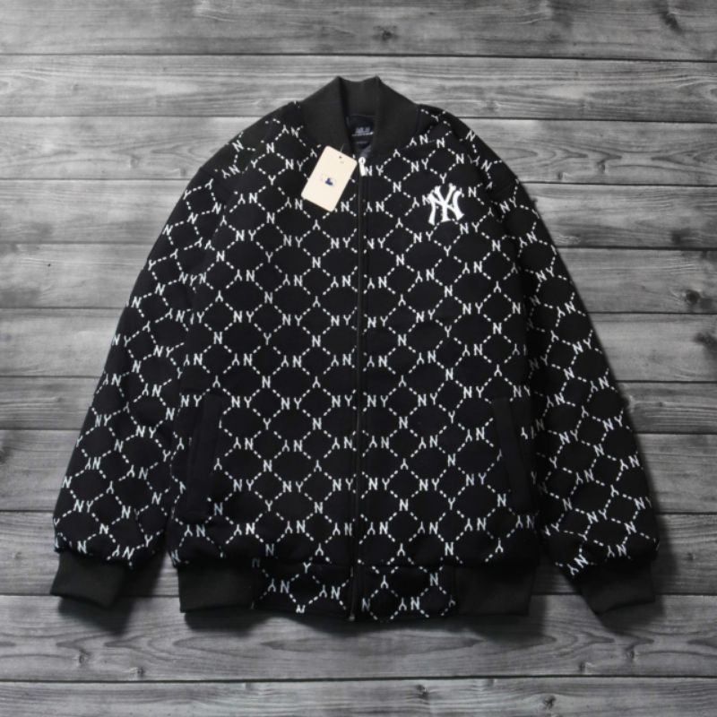 JAKET SWEATER HOODIE PRIA WANITA MLB NEWYORK YANKEES FULLPRINT ZIPPER
