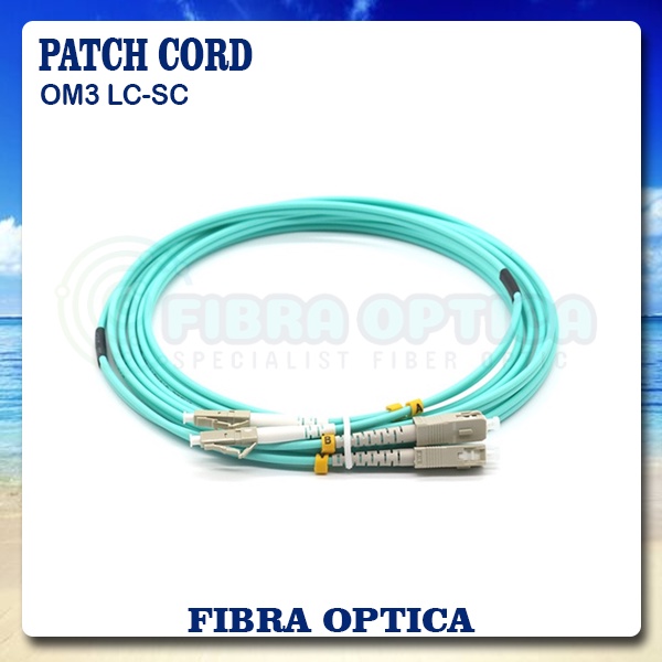 OM3 LC-SC Duplex 3m | Patch Cord OM3 LC-SC Duplex Multimode 3 Meter