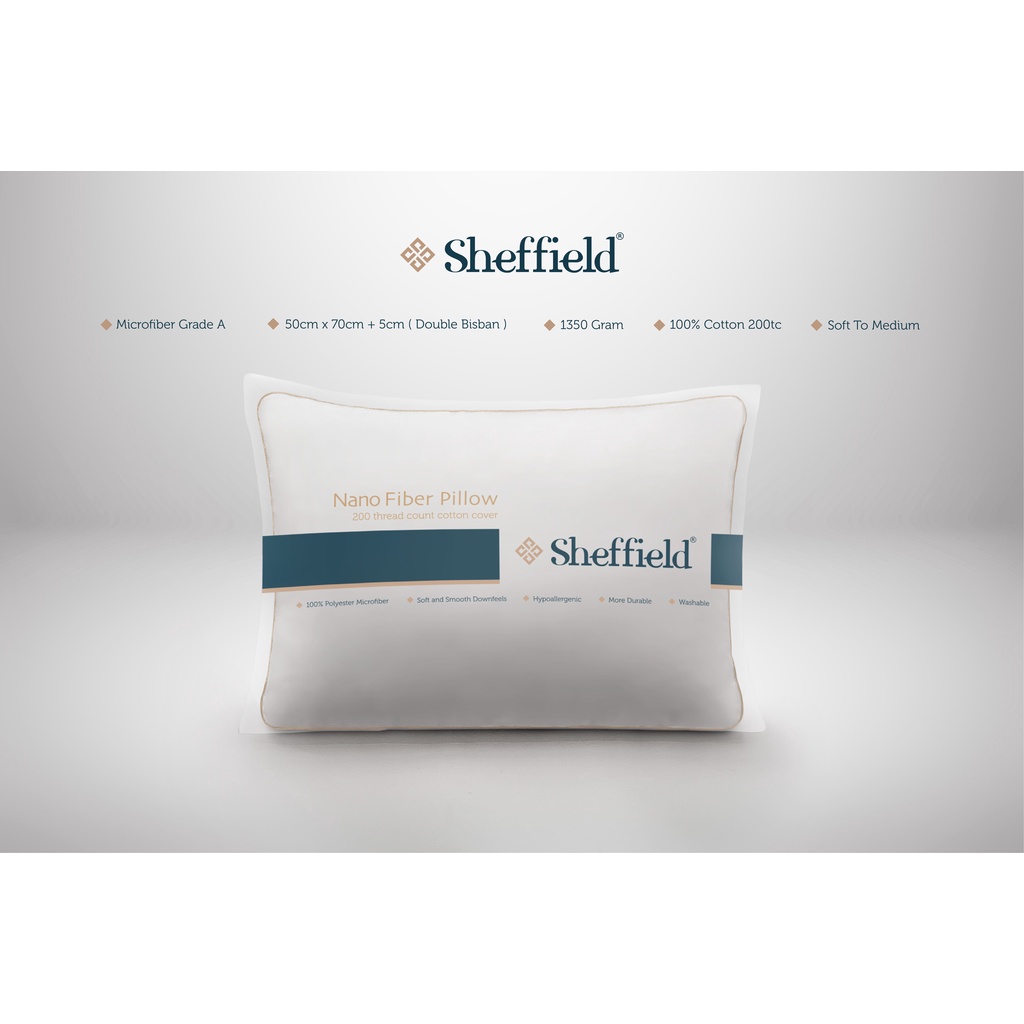 SHEFFIELD Bantal Nano Double (Microfiber Bulu Angsa Sintetis Grade A)