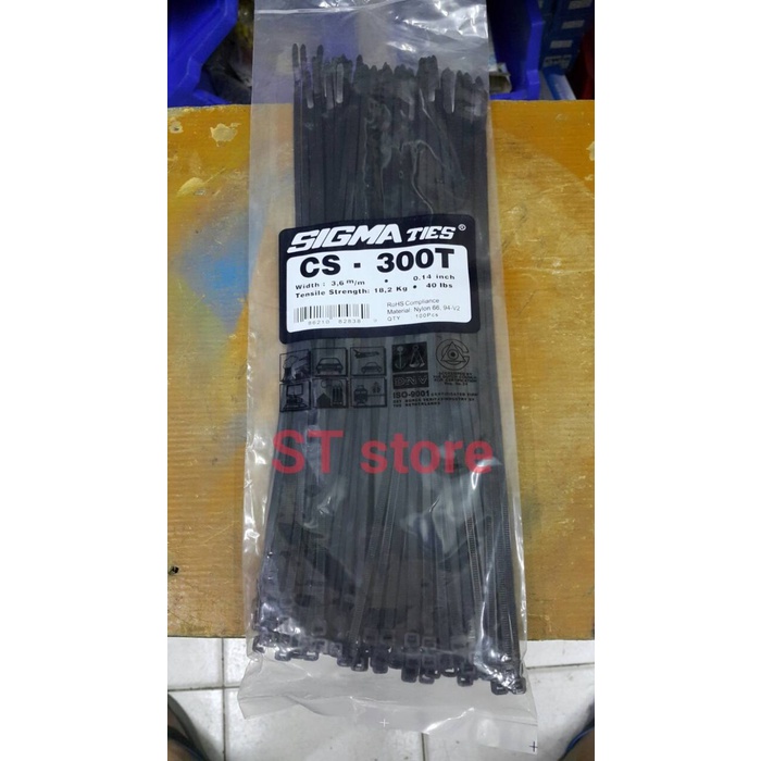 

Terlaris Cord Kabel Ties / Cable Ties Sigma 30Cm Hitam