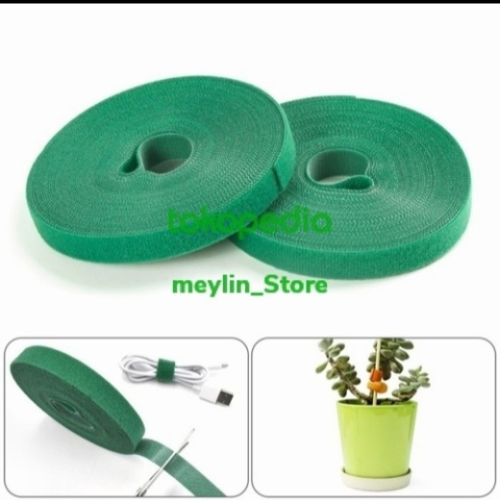 

Terlaris Cord Velcro Pengikat Tanaman 1Cm X 5 Meter Perekat Serbaguna