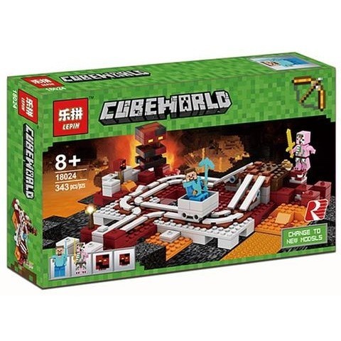 Must Have Lego Mine Craft Minicraft Minecraft My World 18024 The Nether Railway Termurah
