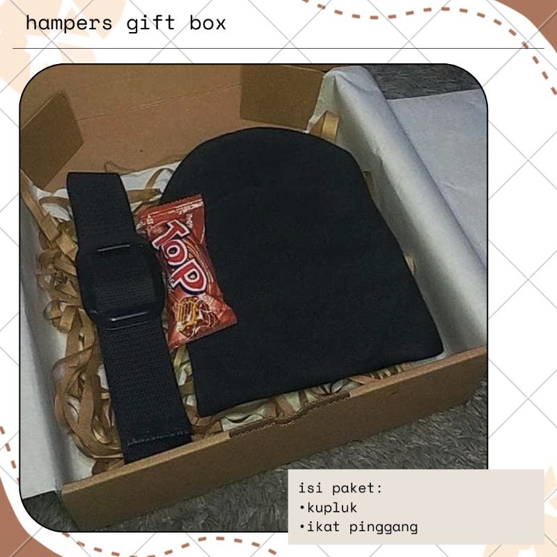 

Hampers Gift Box | set hadiah cowok | kupluk