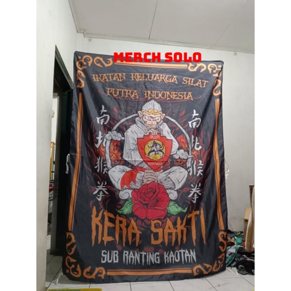 Bendera Custom Umbul Umbul Iks Kera sakti Palestina Indonesia Biru Putih Logo Sendiri