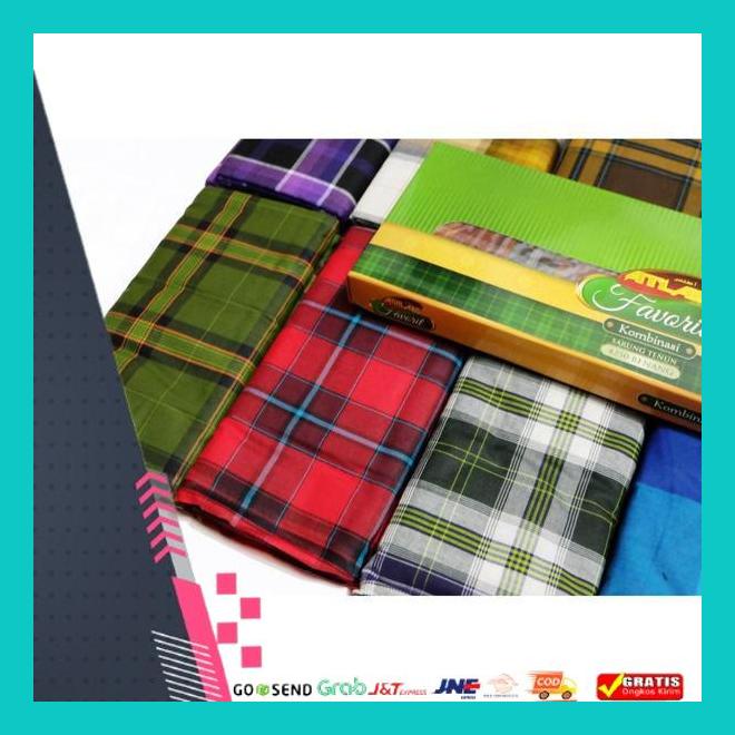 Big Sale  Sarung Tenun Atlas Faforit 500 Super Original Bhaestex, Sarung Pria Dewasa Nyaman,Lembut D
