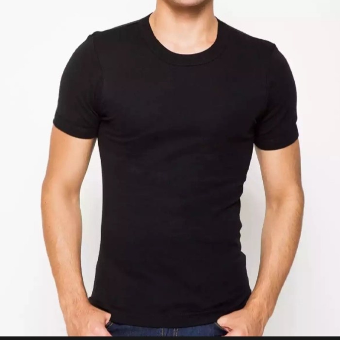 KAOS OBLONG/KAOS POLOS HITAM/KAOS DALAMAN/KAOS DALAM POLOS HITAM PRIA