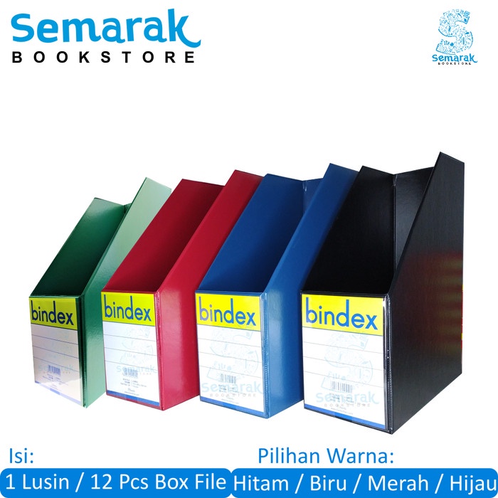 

Terlaris Box File Jumbo Bindex 1034B - Hitam/Biru/Merah/Hijau [1 Lusin/12 Pcs]