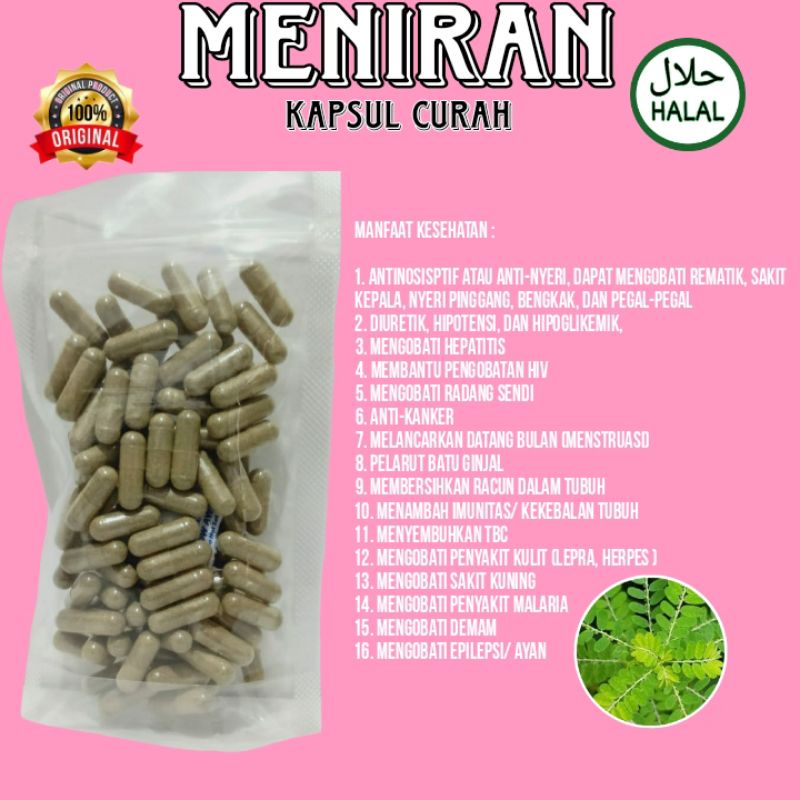 

MENIRAN Kapsul Herbal Imun Tubuh, Batu Ginjal dan Hepatitis