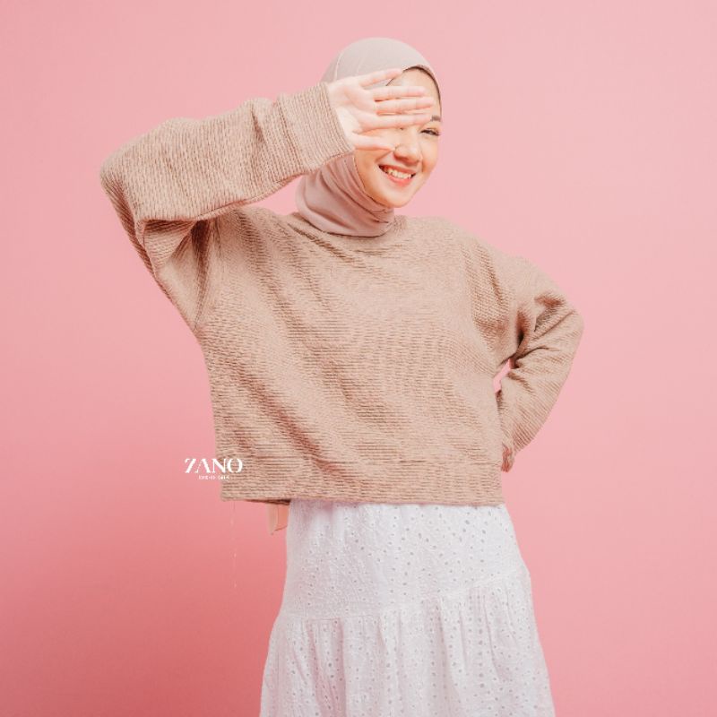 ZANO BASICS Sweater Crop Knite Texture