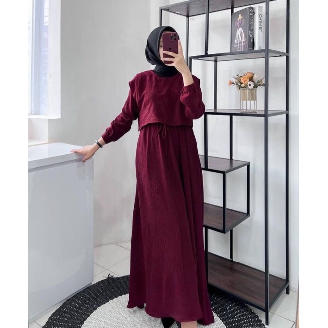 GAMIS GLENCA MAXY DRESS CRINGKEL AIR FLOW