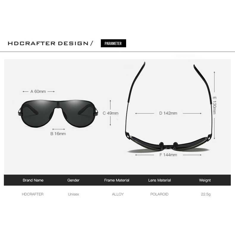 HDCRAFTER Kacamata Polarized Sunglasses Retro 008