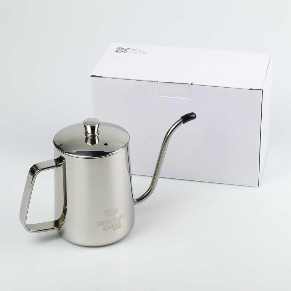 One Two Cups Teko Pitcher Kopi Teapot Drip Kettle Cup Stainless Steel A0052