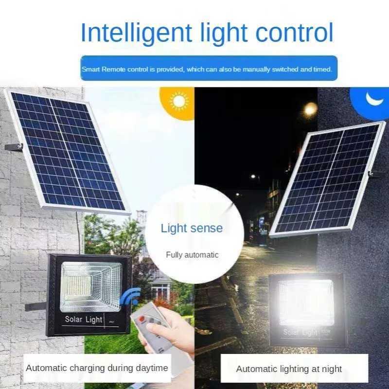 OOBEST Lampu LED Solar Panel Outdoor Light IP67 Cool White 25W 1000mAh B44