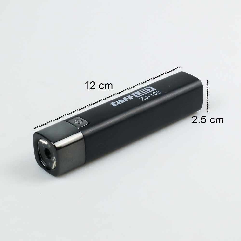 TaffLED Senter LED Mini Flashlight Bright USB Rechargerable 5W J-108