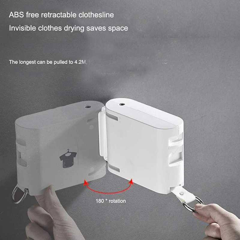 CLOSTHELINE Jemuran Baju Praktis Indoor Model Tali Retractable - ZB20 Gantungan Baju Baju Bayi Rak Baju Anak Hanger Poster Dinding Aesthetic Gantungan Baju Dinding Gantungan Baju Berdiri Gantungan Baju Bayi Rak Gantungan Baju Hiasan Dinding