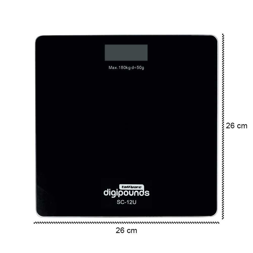 Taffware Digipounds Timbangan Badan Temperature USB Recharge SC-12U