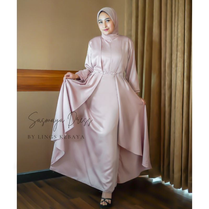 Bridesmaid Dress Kondangan Muslim Sage Green Dusty Pink Rosegold Mauve Taro Broken White Bronze Teracotta