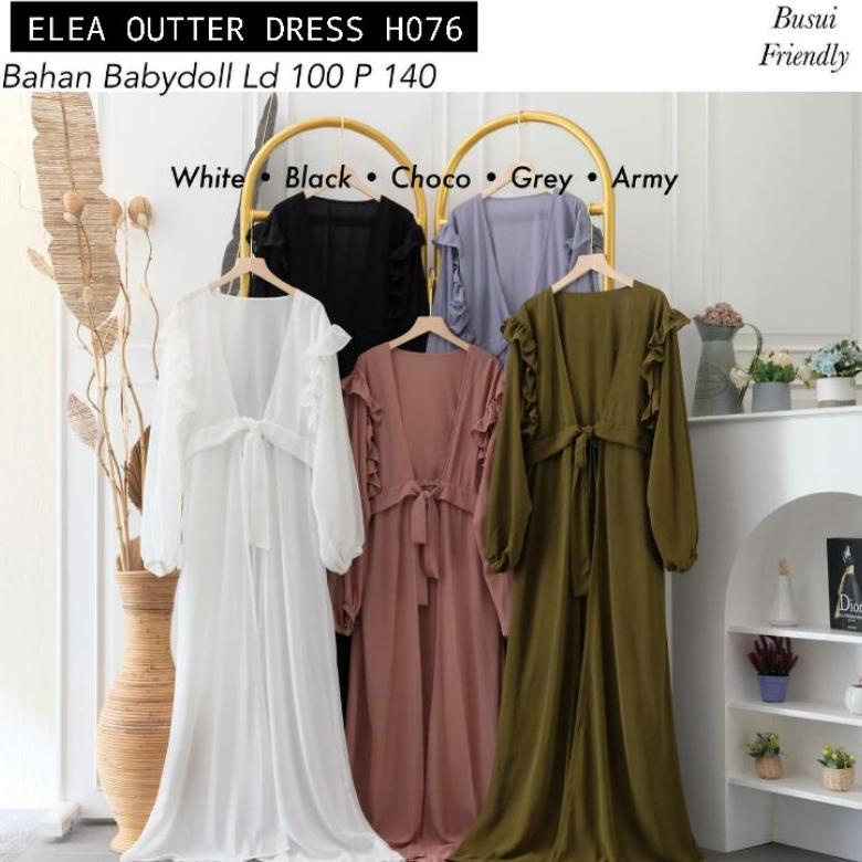 Elea Outter Ceruty Babydoll / Cardigan Outer Dress Kekinian / Long Outer /Outerwear / Long Blazer / 