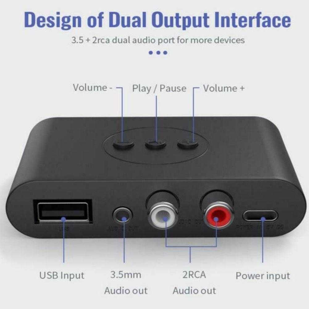 ( 100% BARANG ORI ) VIKEFON Audio Receiver Bluetooth 5.2 Adaptor RCA U Disk AUX 3.5 mm - BLS-B21