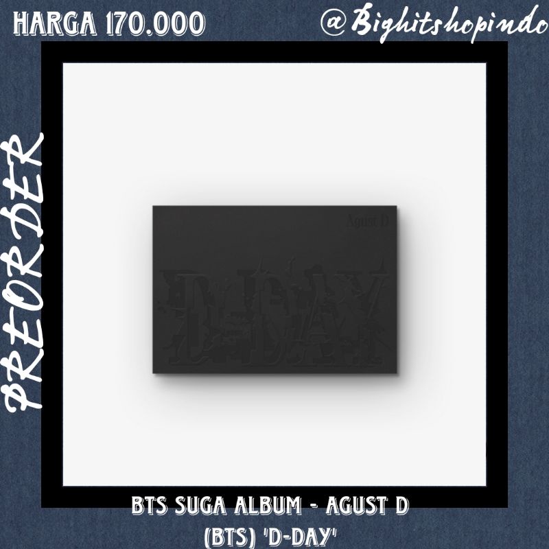 [EARLY-PO] BTS SUGA ALBUM - AGUST D (BTS) 'd-day' From Weverse Version // ALBUM SUGA BTS