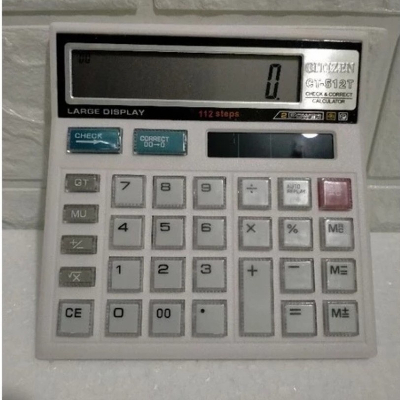 

Calculator CT 512T Check Correct Kalkulator Bisa Cek Ulang 12Digit CT512T