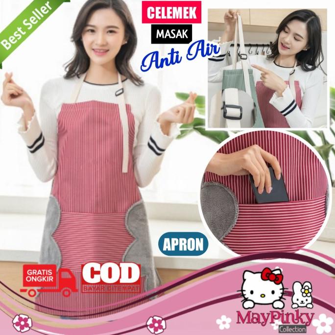 celemek celmek masak dapur kain apron anti air dan minyak waterproof