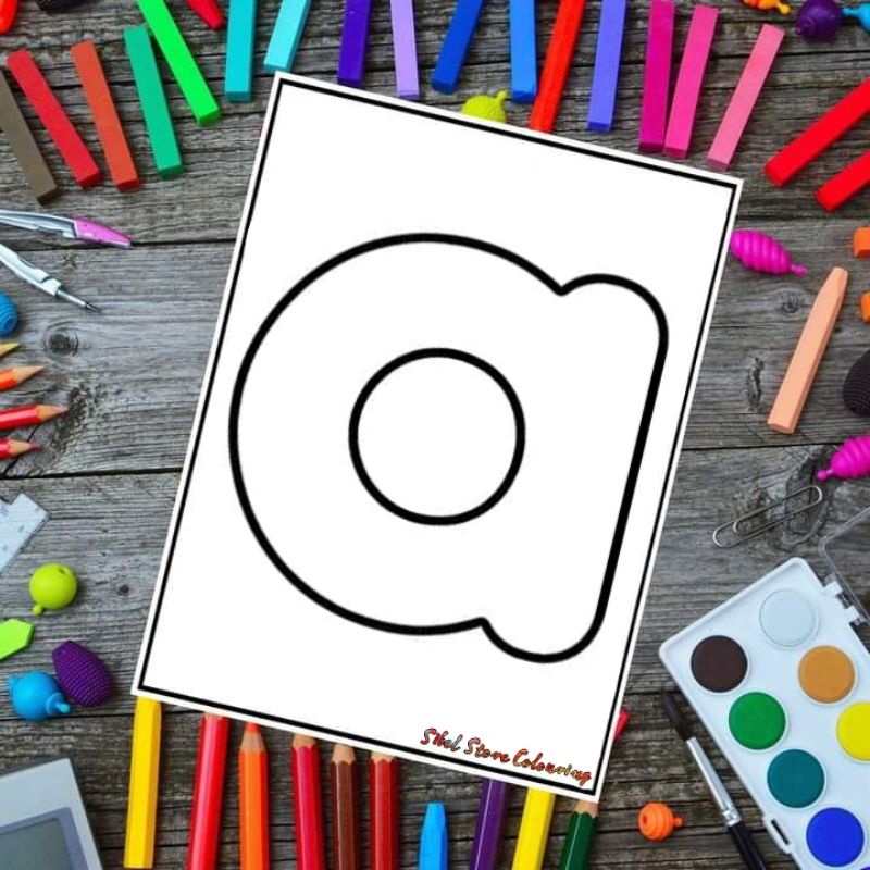 

Kertas Mewarnai Gambar Seri Alphabet A to Z (Huruf Kecil) 26 Lembar - Kertas BC