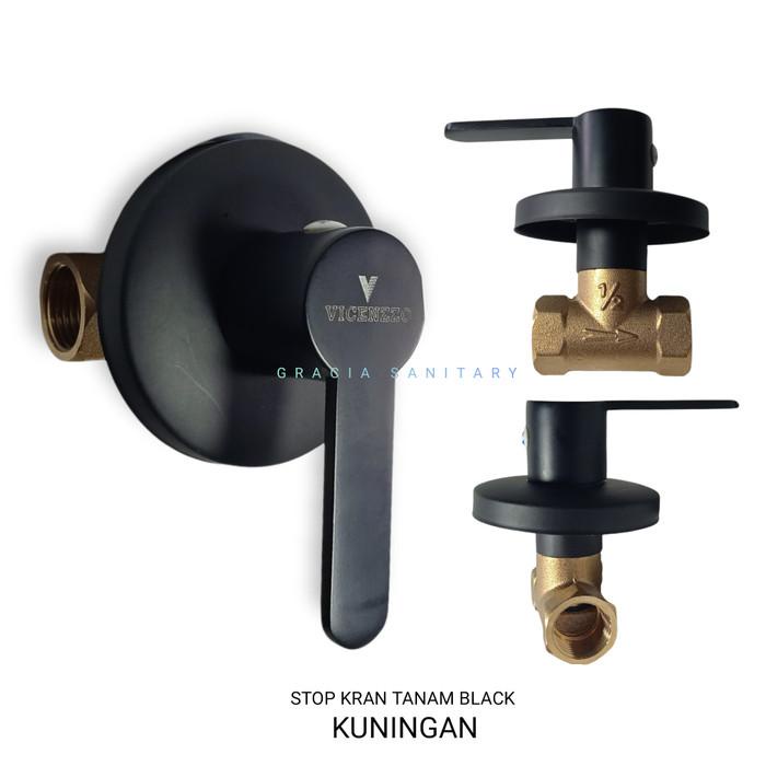 Wall Shower Set Hitam Stainless Shower Dinding Paket Kran Tanam Black