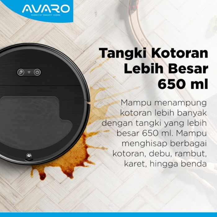 AVARO LS3000 Robot Robotic Vacuum Cleaner Vacum Cleaner Garansi Resmi Original