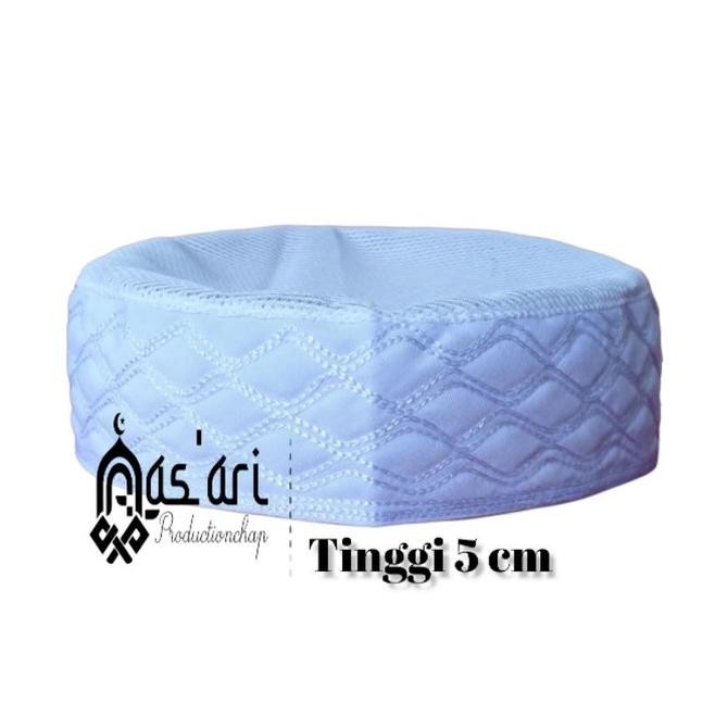 Peci Ikaf Madinah Jaring Terbaik No 2-9 (Tinggi 5/6/7 Cm)Ecer Termurah - TINGGI 5, NO 2 (U9P6) Kopia