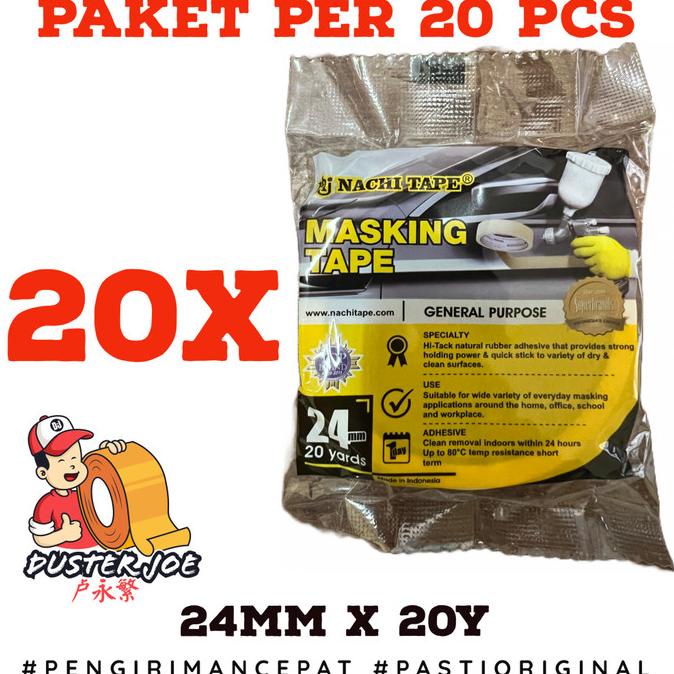 

PROMO [CABANG] Lakban Kertas Nachi 1 inch 20 Yard Masking Tape Nachi