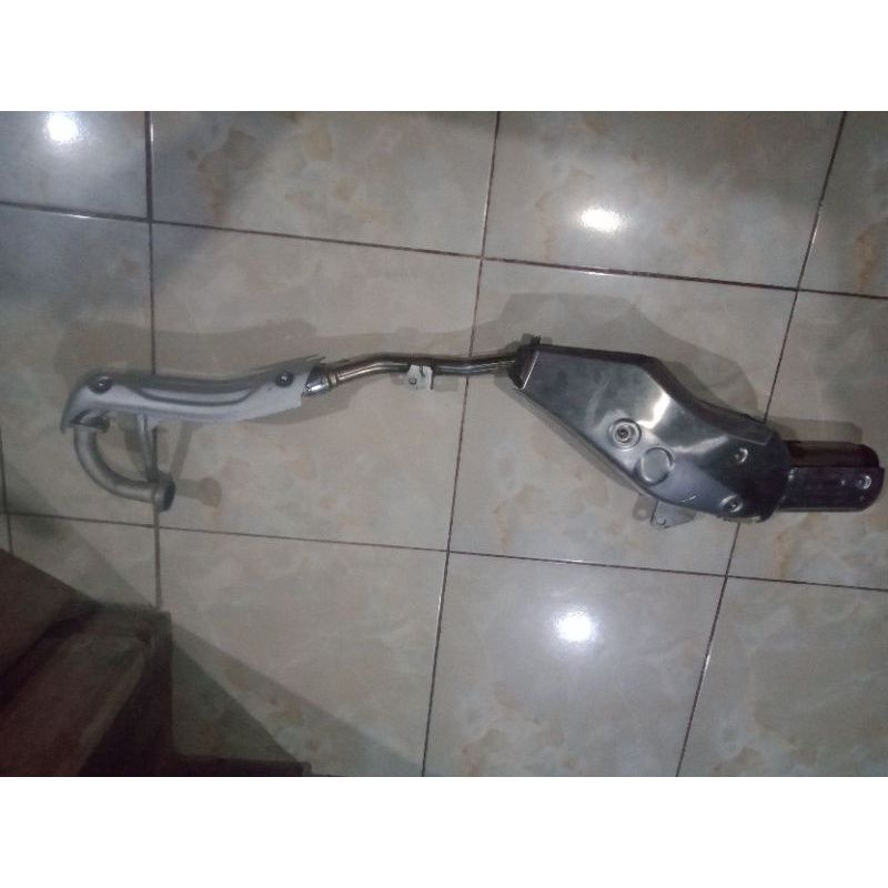kenalpot kawasaki klx 150 old original copotan masih standaran set leheran