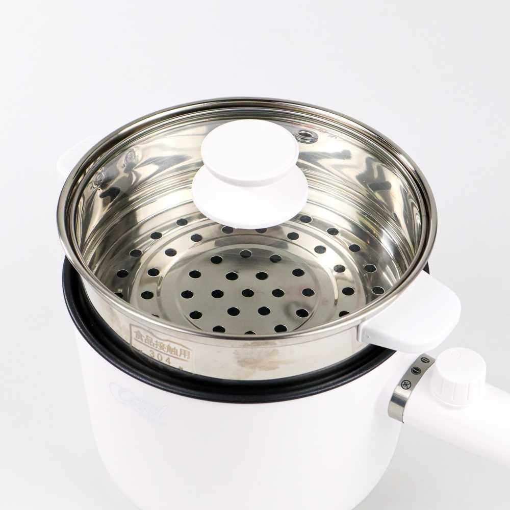 Panci Listrik Pot Electric Cooker 1.5L with Steamer - AJL-10B-1 Ceool Panci Listrik Serbaguna Kukusan Panci Kukusan Kompor Listrik Low Watt Panci Listrik Multifungsi Panci Elektrik Panci Serbaguna Panci Listrik Low Watt Pan Anti Lengket Panci Keramik Anti