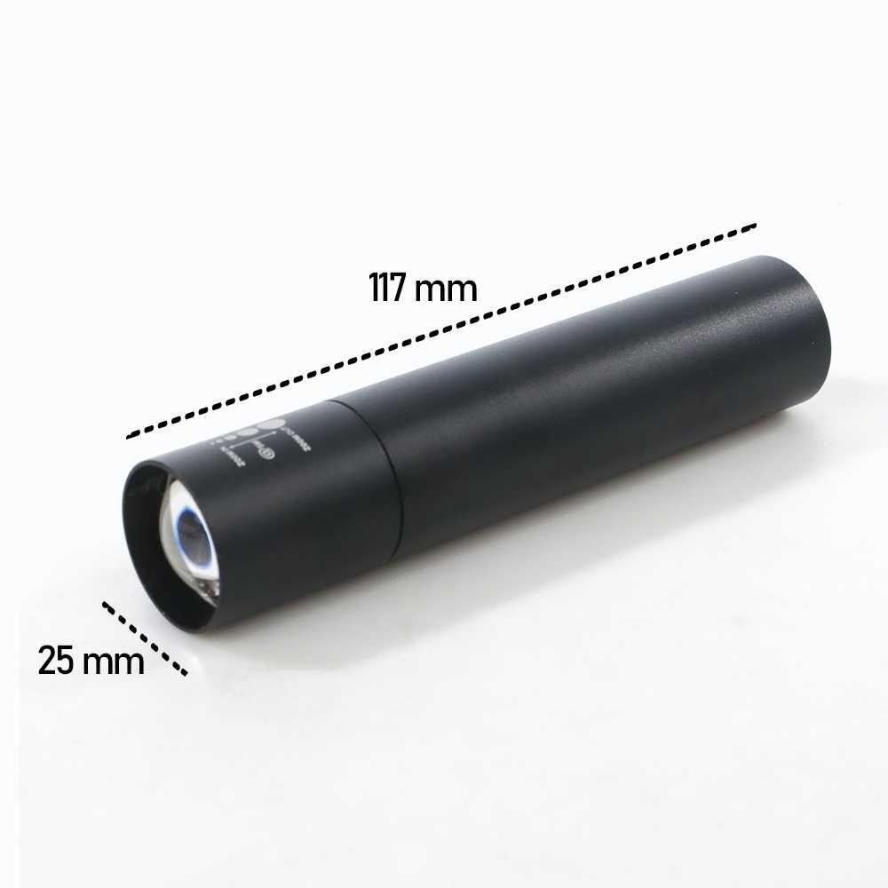 Albinaly Senter LED Mini USB Rechargeable Battery Cree XPE G-S199