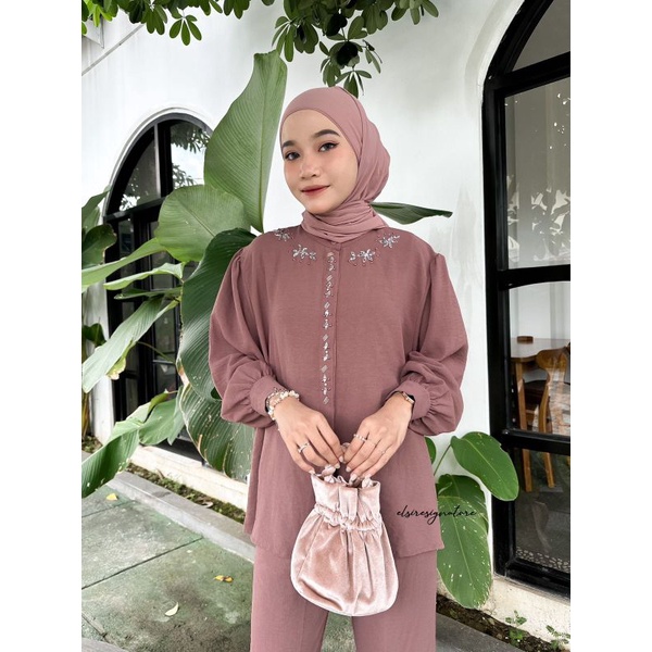 JULIA SET BY ELSIRE | SETELAN BAJU WANITA POLOS | ONE SET PREMIUM
