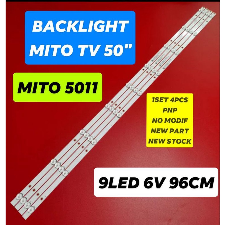 LAMPU LED BL BACKLIGHT TV MITO MITTO 50 5011 9LED 9K