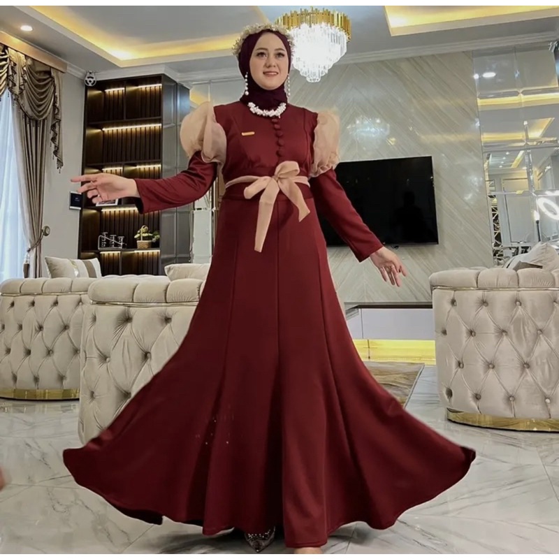 pakaian wanita CLARISA CRINKLE MIX ORGANZA PREMIUM LD 110 // CLARISA // MIX ORGANZA // POLOS CRINKLE