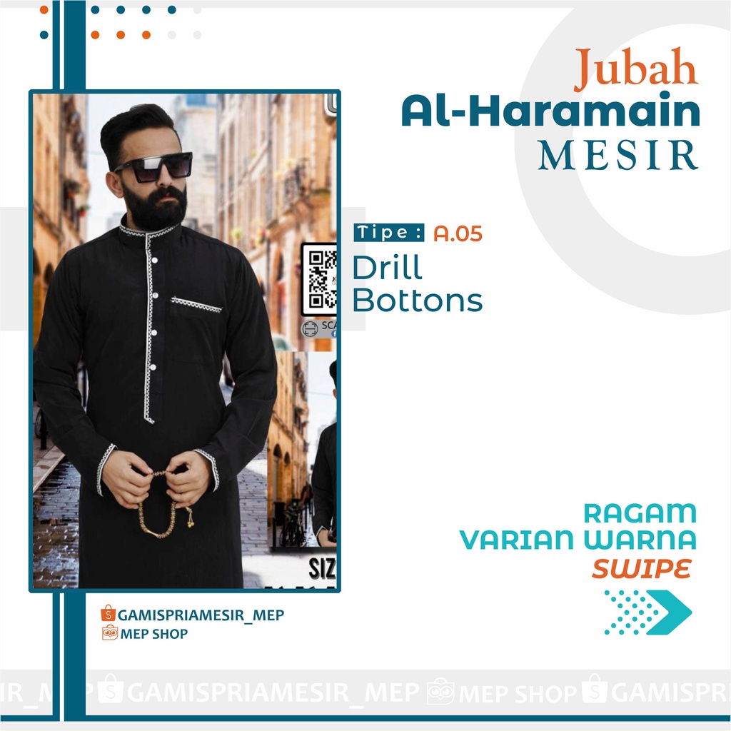 GAMIS PRIA AL HARAMAIN IMPORT MESIR ORIGINAL NON MANSET VIETNAM SAUDI LOKAL MADINAH SYIRKUH MAMLAKAH