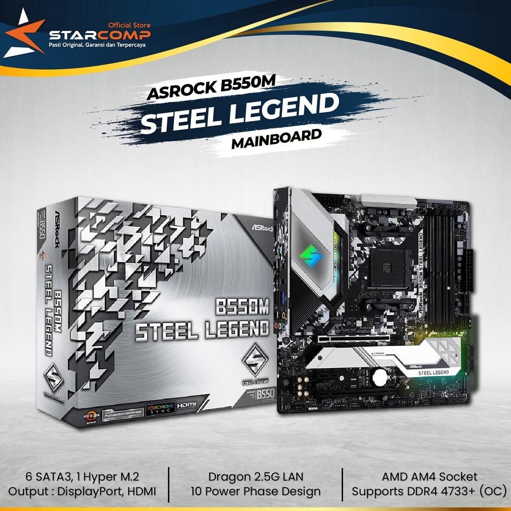 ASROCK B550M Steel Legend Motherboard AMD AM4 B550