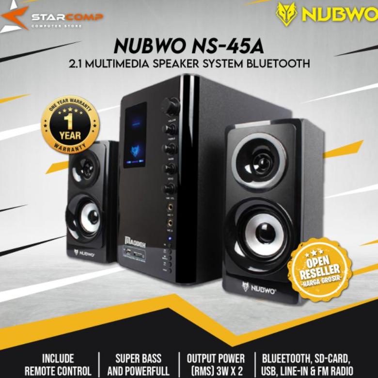 Nubwo NS-45A 2.1 Multimedia Speaker System Bluetooth / NS45A / NS 45A