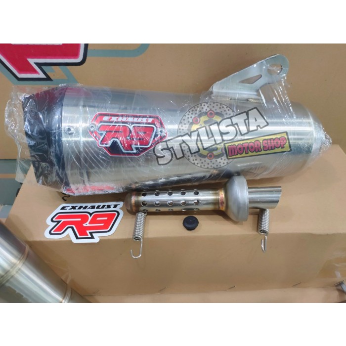 Knalpot R9 Alpha Series Aerox 155 Connected 2021 Asli 100% Ori
