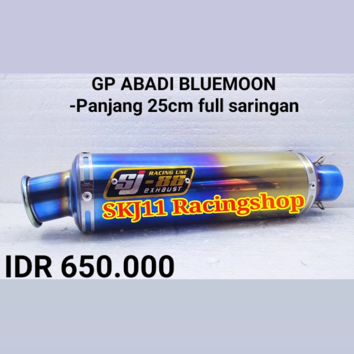 Silincer Slincer Knalpot Sj88 Gp Abadi Bluemoon 25Cm Full Saringan