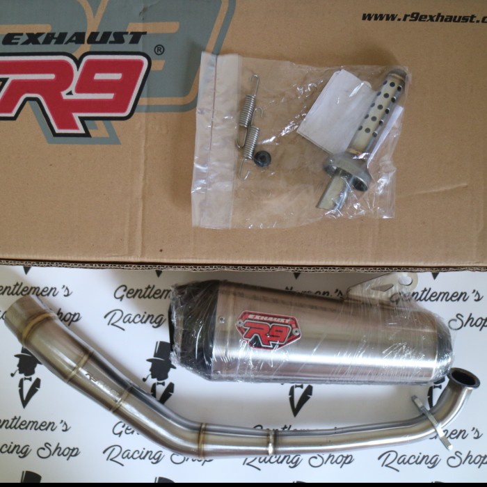 Knalpot R9 Alpha Fullsystem Aerox 155 Original R9