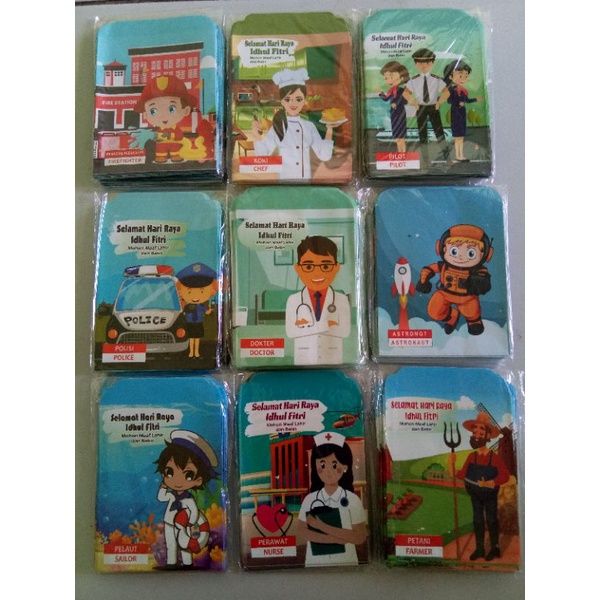 

Amplop Lebaran 2024 Unik Ukuran Medium Motif Profesi Isi 10 Lembar