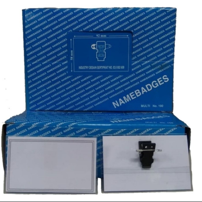 

Terlaris Nametag Namebadges Id Card Multi Biru No 100 50 Pcs Name Tag 6 X 9 Cm