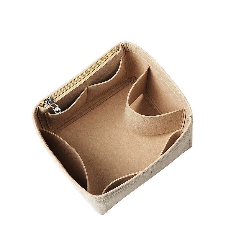 felt Top zipper Bag organizer for picotin bucket bag / insert bag