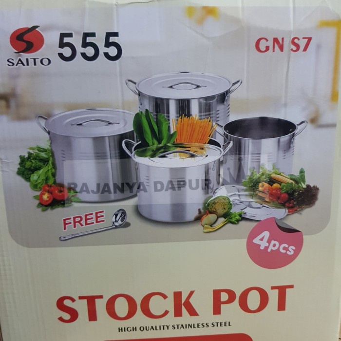 Panci set saito 555 -stockpot 555 saito S7 - panci set stainless 555